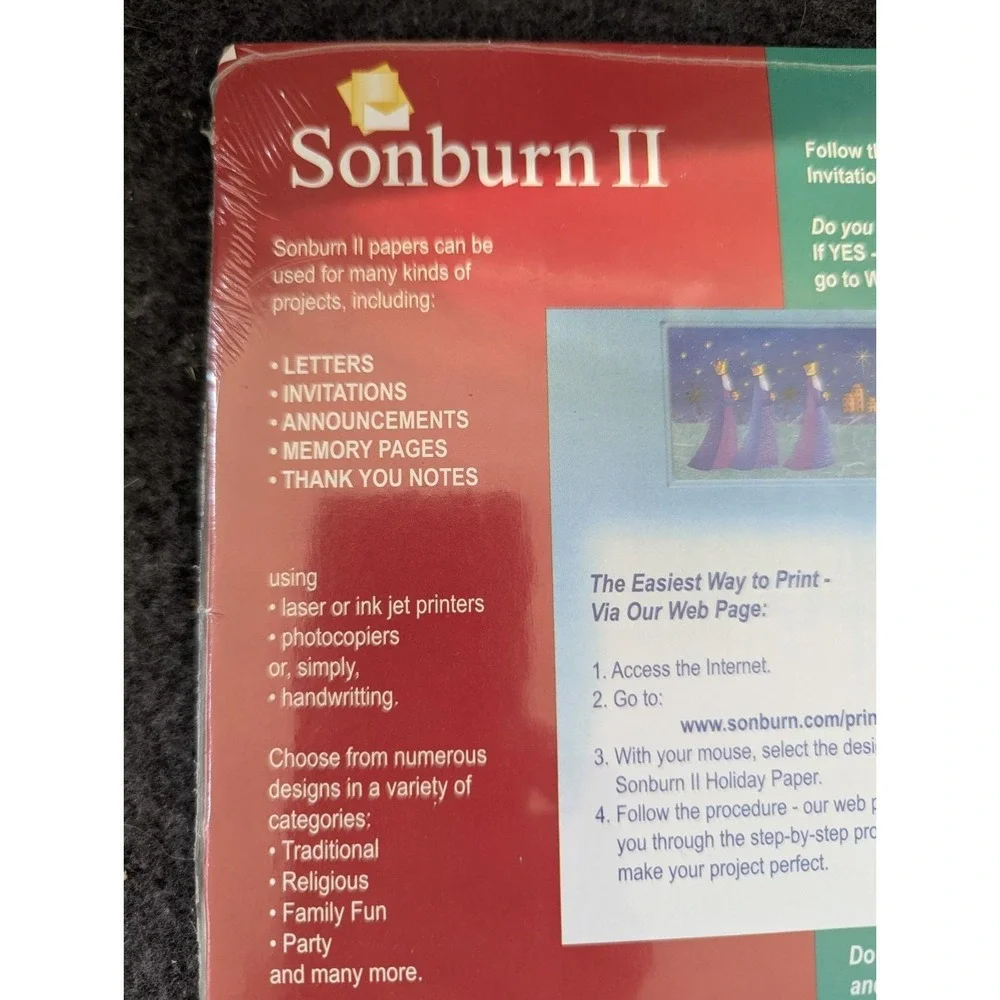 Sonburn Holiday Papers‎ 100 Sheets Each - Christmas Theme (Sealed New)
